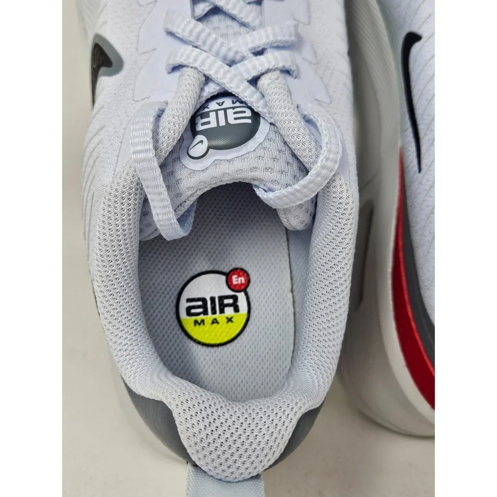 Nike Air Max Nuaxis Running Shoes FD4329-002 Men's Size 8.5M White/Gray/Red EUC!